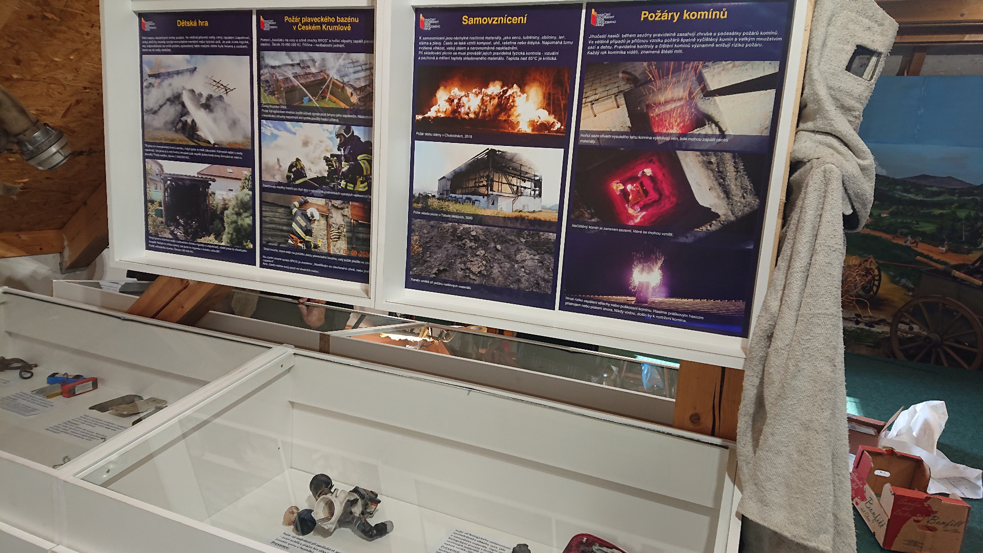 Muzeum Stachy - expozice "Zjišťování příčin požárů"